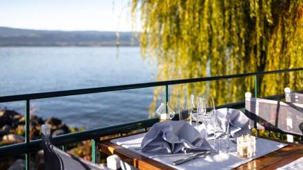 Terrasse du Restaurant Bord du Lac Leman - Hôtel Restaurant du Port