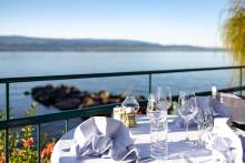 Terrasse du Restaurant Bord du Lac Leman, Hôtel Restaurant du Port
